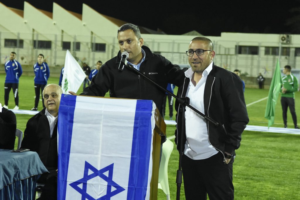 ראש העיר אלון דוידי ורונן גבאי. צילום: אורי גבאי